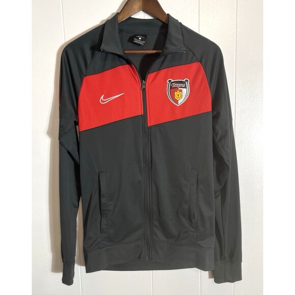 Nike Dri-Fit Texans Soccer Club Full Zip Jacket Black Red Men’s Size Small - Picture 1 of 6